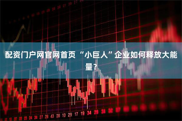 配资门户网官网首页 “小巨人”企业如何释放大能量？